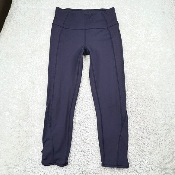 Lululemon On Your Mark Crop Legging Navy Blue - Picture 3 of 15